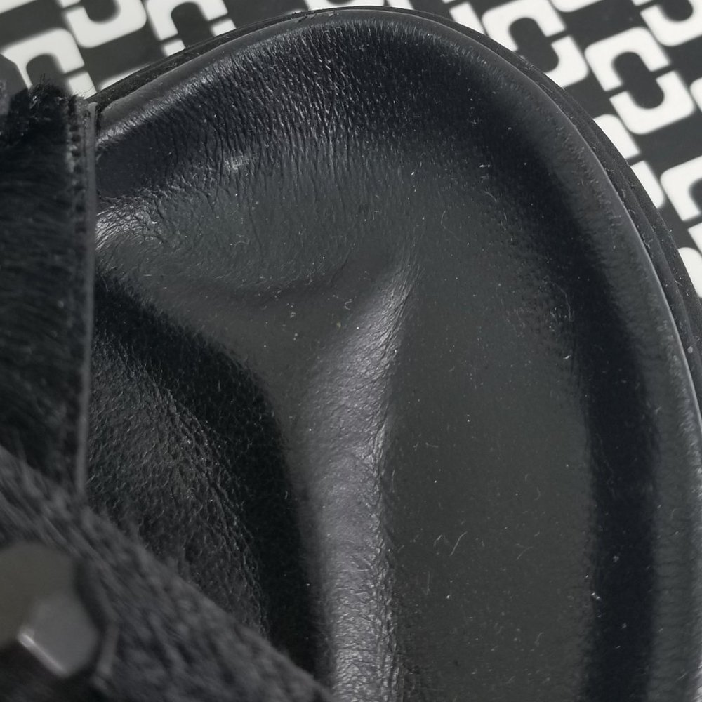 Black Beaded Simone Rocha Genuine Calf Hair FlipFlop Platform Sandal Size 6/36 - Picture 6 of 9